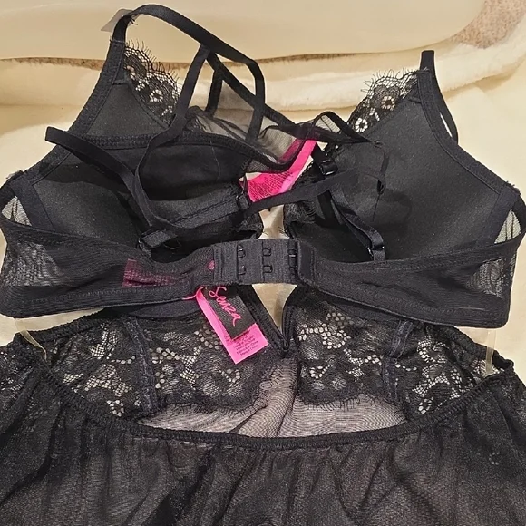 La SENZA Black Lace Baby Doll XS - Picture 8 of 10